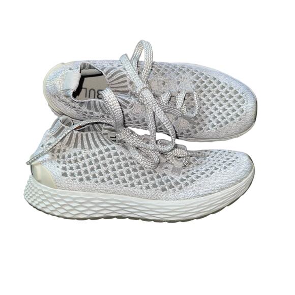 NOBULL Allday Knit Diamond Knit Runner Foam Light cool grey sneaker Size 7.5 - Picture 2 of 11